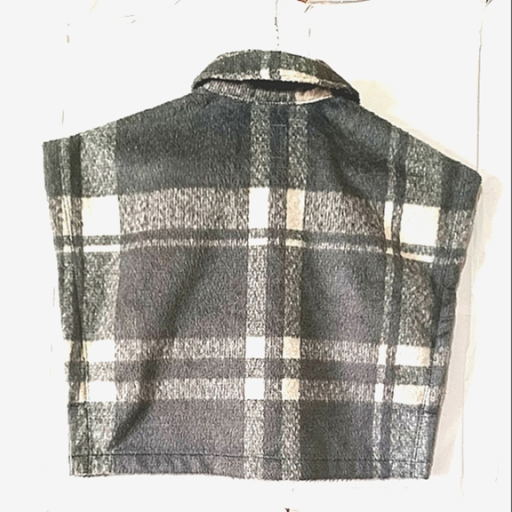 OLD NAVY Plaid Kids Toddler Children's Jacket Poncho Vest NWOT - Picture 3 of 8